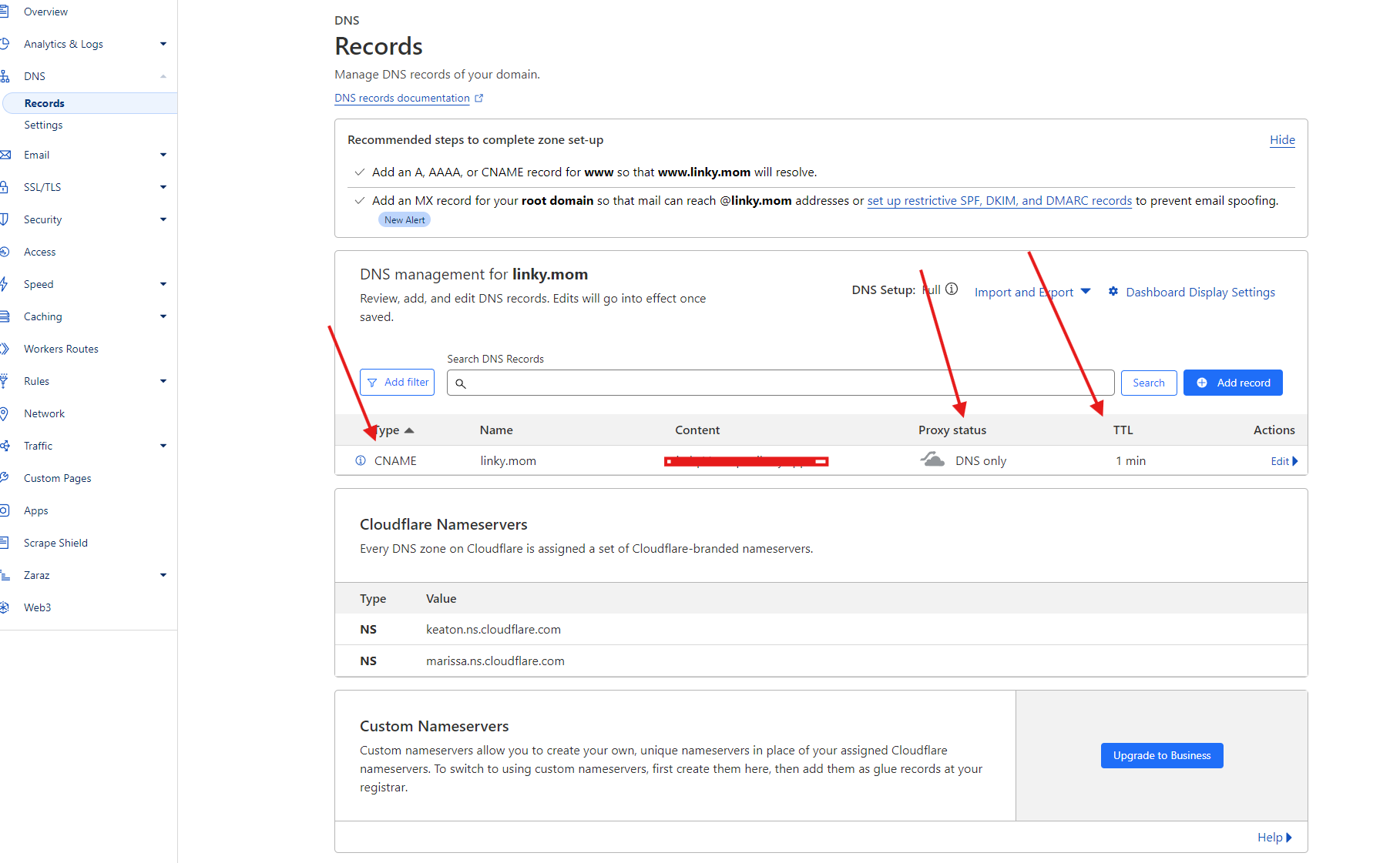 Register your domain to Cloudflare